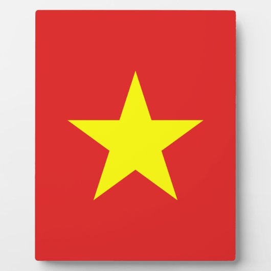 Vietnam Flag Yellow Star Plaque Fotoplatte (Vorderseite)