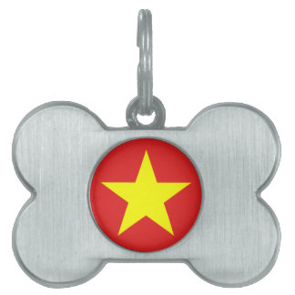 Vietnam Flag Yellow Star-Tier-Tag Tiermarke