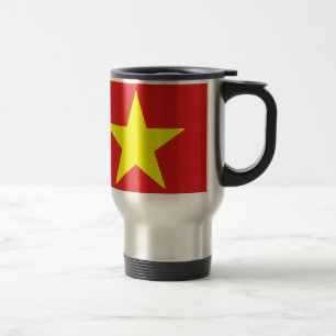 Vietnam Flag Yellow Star Travel Mug Reisebecher