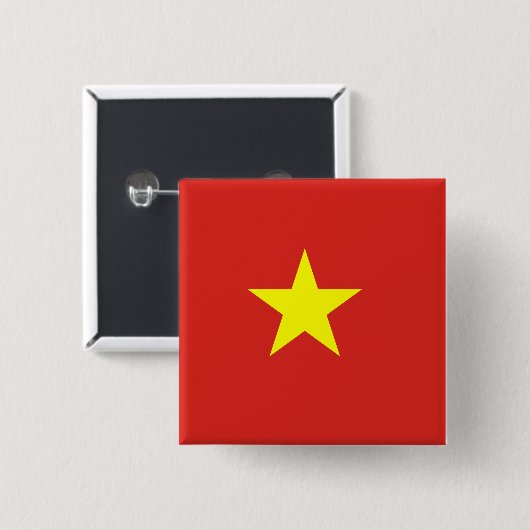 Vietnam-Flagge Button (Vorne & Hinten)