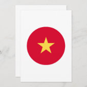 Vietnam-Flagge Einladung (Vorne/Hinten)