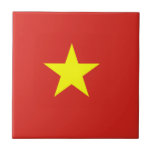 Vietnam-Flagge Fliese<br><div class="desc">Die vietnamesische Flagge ist ein Stern auf einem Feld. Die verwendeten Farben in der Flagge sind das Rot,  gelb. Der Anteil der vietnamesischen Flagge ist 2: 3. Die Flagge von Vietnam wurde im Jahre 1945 adoptiert.</div>