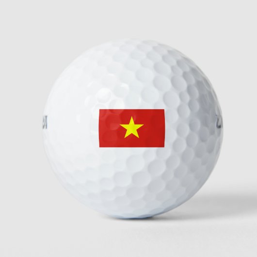 Vietnam-Flagge Golfball (Vorderseite)