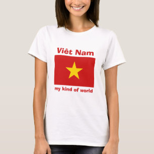Vietnam-Flagge + Karte + Text-T - Shirt