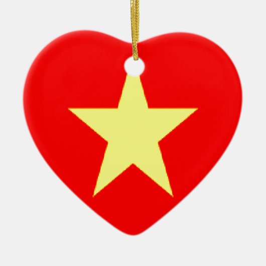 vietnam-Flagge Keramikornament (Vorne)