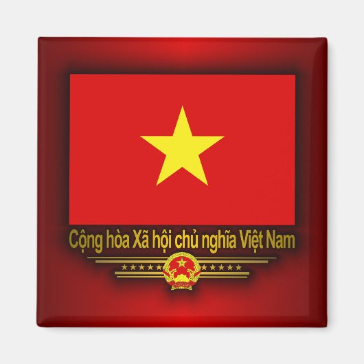 Vietnam-Flagge Magnet (Vorne)