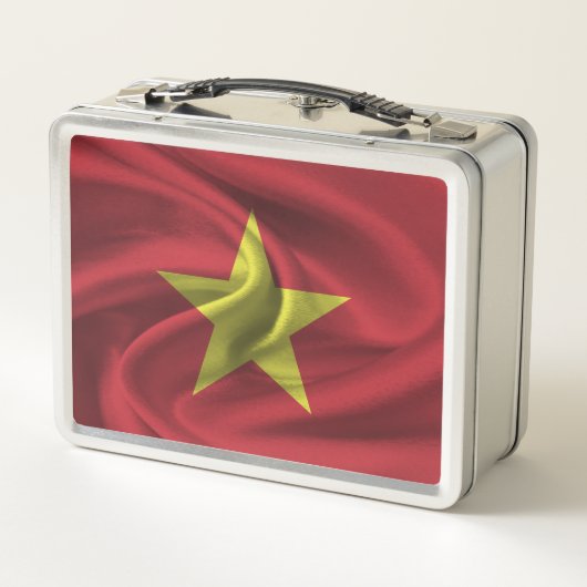 Vietnam-Flagge Metall Brotdose (Rückseite)