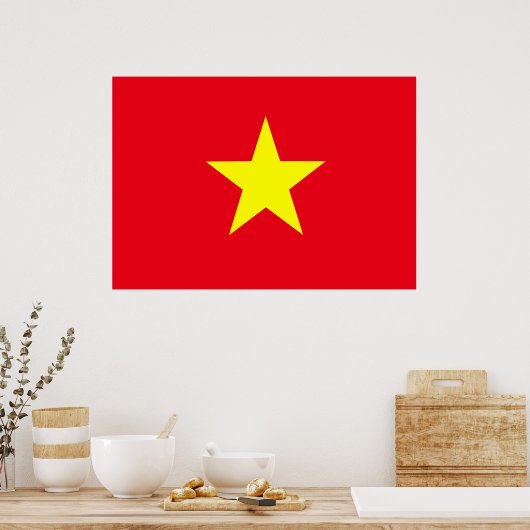 Vietnam-Flagge Poster (Küche)