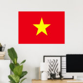 Vietnam-Flagge Poster (Heimbüro)