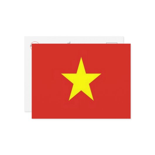 Vietnam - Flagge - Postkarte (Vorderseite/Rückseite Beispiel)