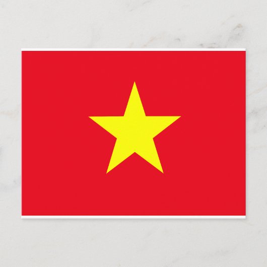 Vietnam-Flagge Postkarte (Vorderseite)