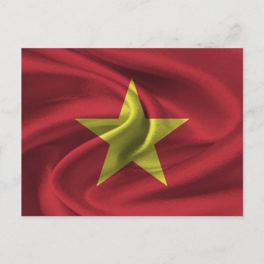 Vietnam-Flagge Postkarte (Vorderseite)