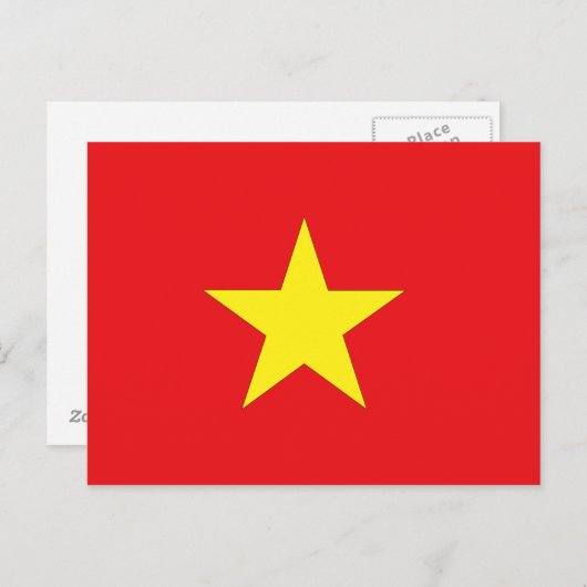 Vietnam-Flagge Postkarte (Vorne/Hinten)