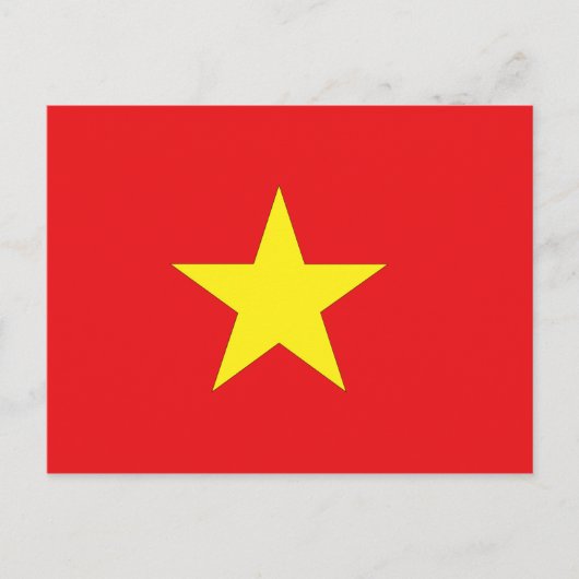 Vietnam-Flagge Postkarte (Vorderseite)
