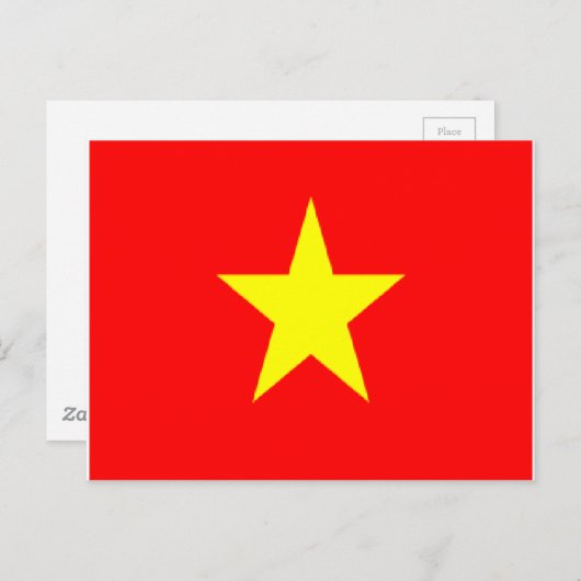 vietnam-Flagge Postkarte (Vorne/Hinten)