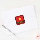 Vietnam-Flagge Quadratischer Aufkleber (Umschlag)