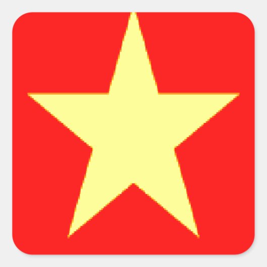 vietnam-Flagge Quadratischer Aufkleber (Vorderseite)