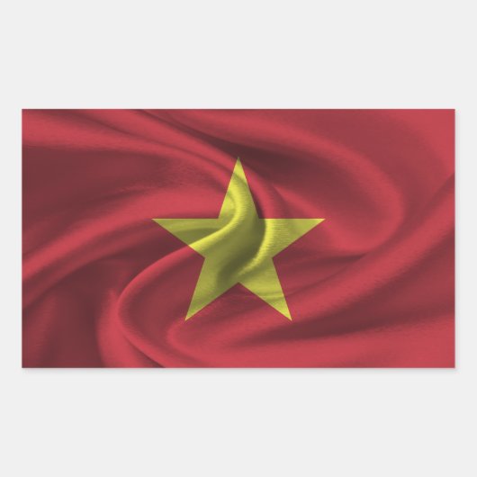 Vietnam-Flagge Rechteckiger Aufkleber (Vorderseite)