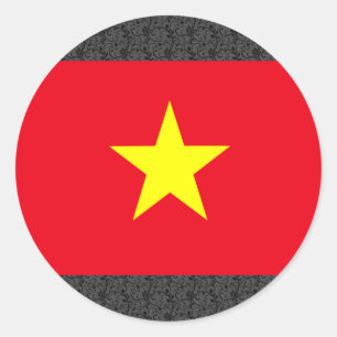 Vietnam-Flagge Runder Aufkleber