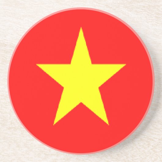 vietnam-Flagge Sandstein Untersetzer (Vorne)