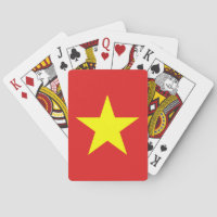 Vietnam Flaggen Gelbe Star Spielkarten