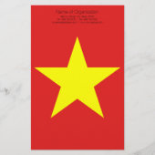 Vietnam Flaggen Gelbe Sterne personalisiert Statio Briefpapier (Vorderseite)