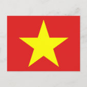 Vietnam Flaggen Gelber Stern Horizontale Postkarte (Vorderseite)