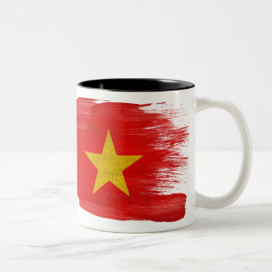Vietnam-Flaggen-Tasse Zweifarbige Tasse