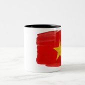 Vietnam-Flaggen-Tasse Zweifarbige Tasse (Mittel)