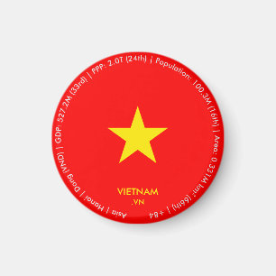 Vietnam-Flaggenmagnet Magnet