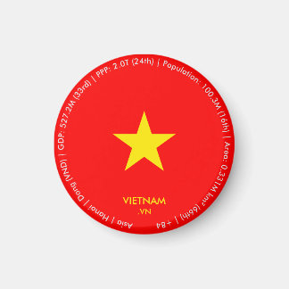 Vietnam-Flaggenmagnet Magnet