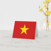 Vietnam-Flaggennotecard Karte (Gelbe Blume)