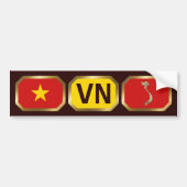 Vietnam Flaggenplan-Autoaufkleber Autoaufkleber (Vorne)
