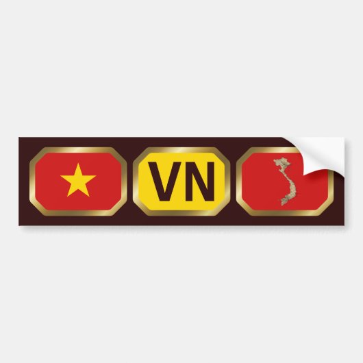 Vietnam Flaggenplan-Autoaufkleber Autoaufkleber (Vorne)