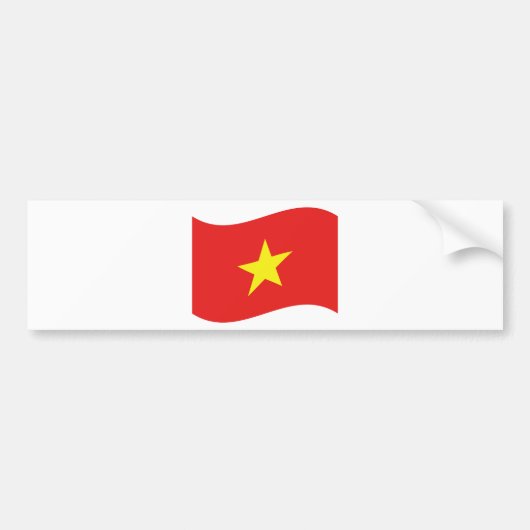Vietnam-Flaggenwelle Autoaufkleber (Vorne)
