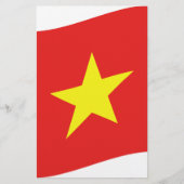 Vietnam-Flaggenwelle Briefpapier (Vorderseite)
