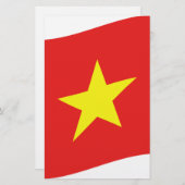 Vietnam-Flaggenwelle Briefpapier (Vorne/Hinten)