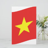 Vietnam-Flaggenwelle Briefpapier (Stehend Vorderseite)