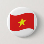 Vietnam-Flaggenwelle Button (Vorderseite)
