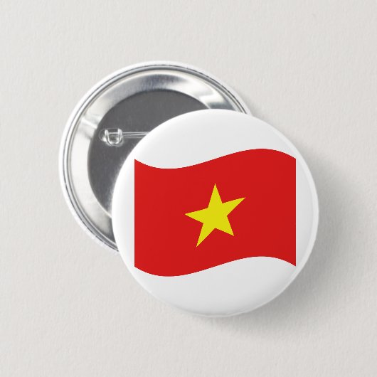 Vietnam-Flaggenwelle Button (Vorne & Hinten)