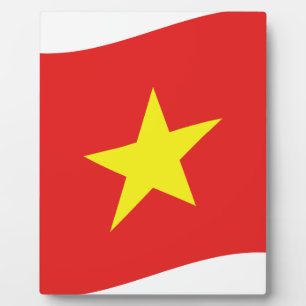 Vietnam-Flaggenwelle Fotoplatte