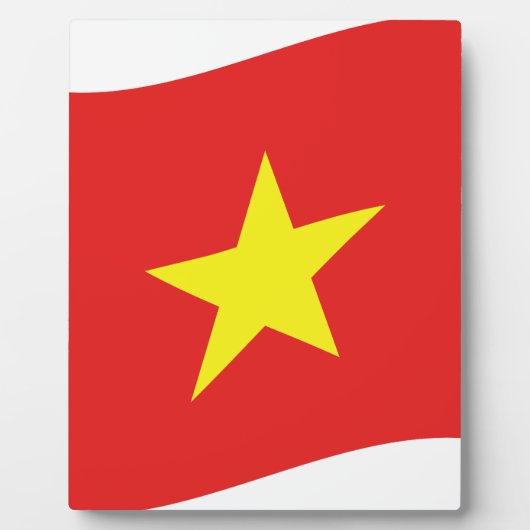 Vietnam-Flaggenwelle Fotoplatte (Vorderseite)