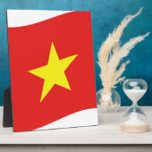 Vietnam-Flaggenwelle Fotoplatte (Seite)