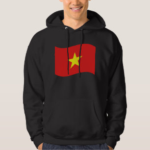Vietnam-Flaggenwelle Hoodie