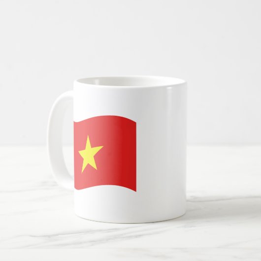 Vietnam-Flaggenwelle Kaffeetasse (Vorderseite Links)