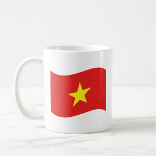 Vietnam-Flaggenwelle Kaffeetasse