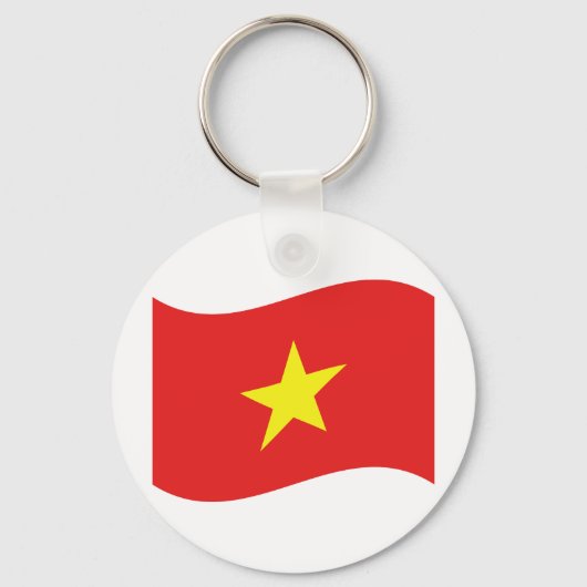 Vietnam-Flaggenwelle Schlüsselanhänger (Vorderseite)