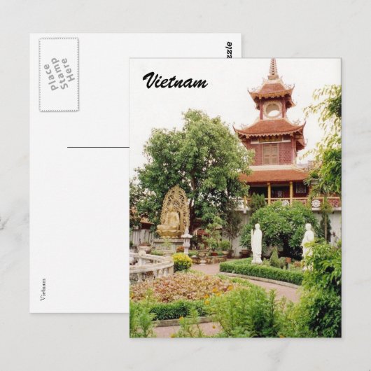 Vietnam-Garten Postkarte (Vorne/Hinten)
