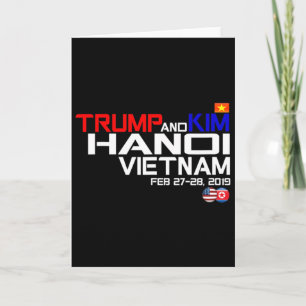 Vietnam-Gipfel Kim und Trump T-Shirt  Karte