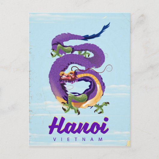 Vietnam Hanoi Vintage Drachenschildkröte Postkarte (Vorderseite)